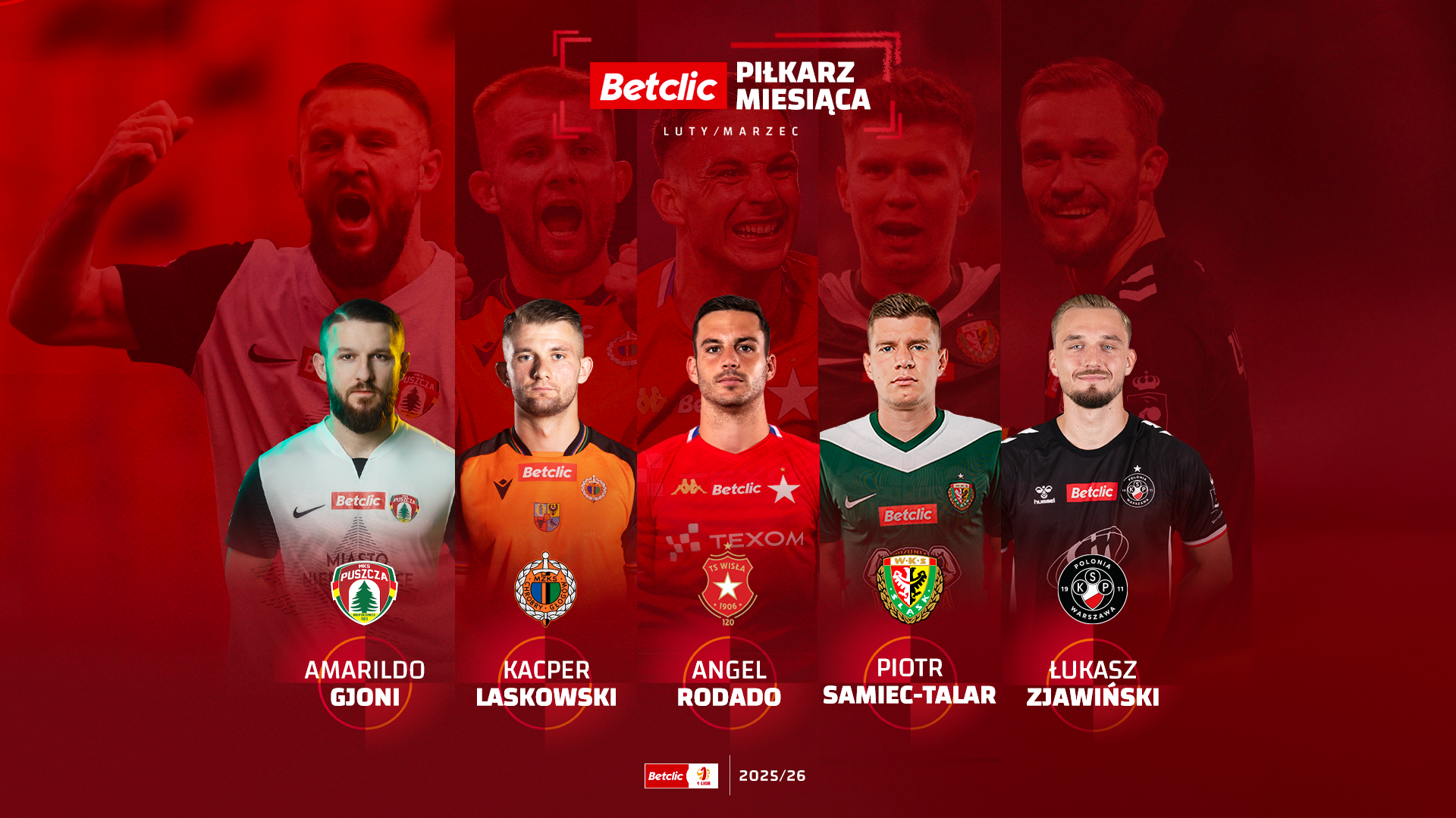Betclic 1. Liga wybiera piłkarza lutego i marca – nominowany został Łukasz Zjawiński