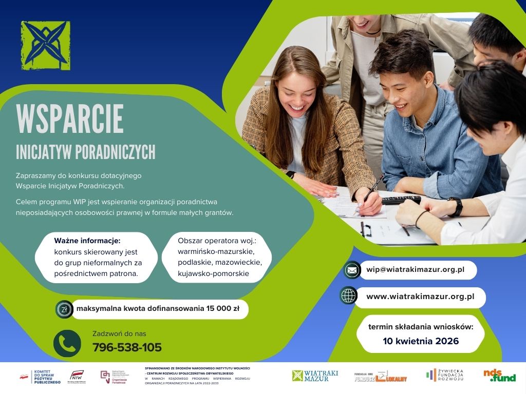 Granty do 15.000 zł na działalność poradniczą