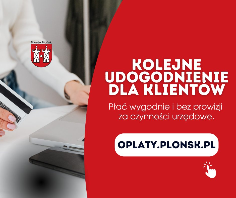 Nowy system płatności w płońskim Urzędzie Miejskim