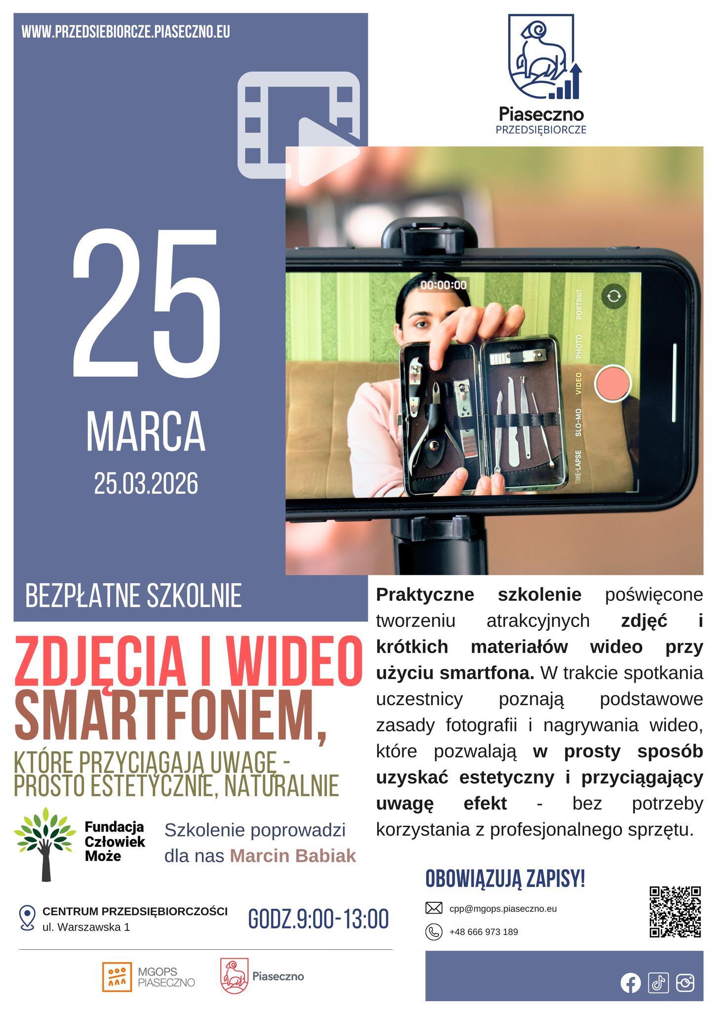 Piaseczno: bezpłatne szkolenie fotografii smartfonem