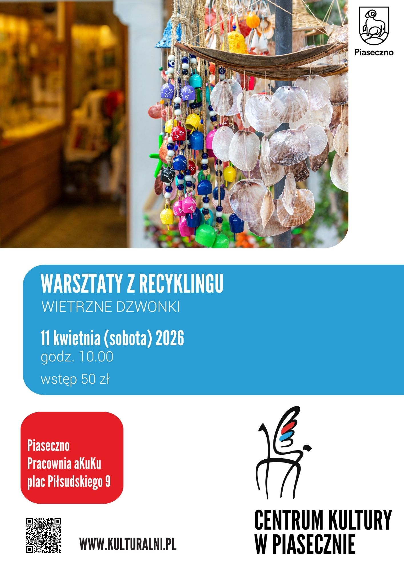 Warsztaty rękodzielnicze wietrznych dzwonków dla dzieci w Piasecznie