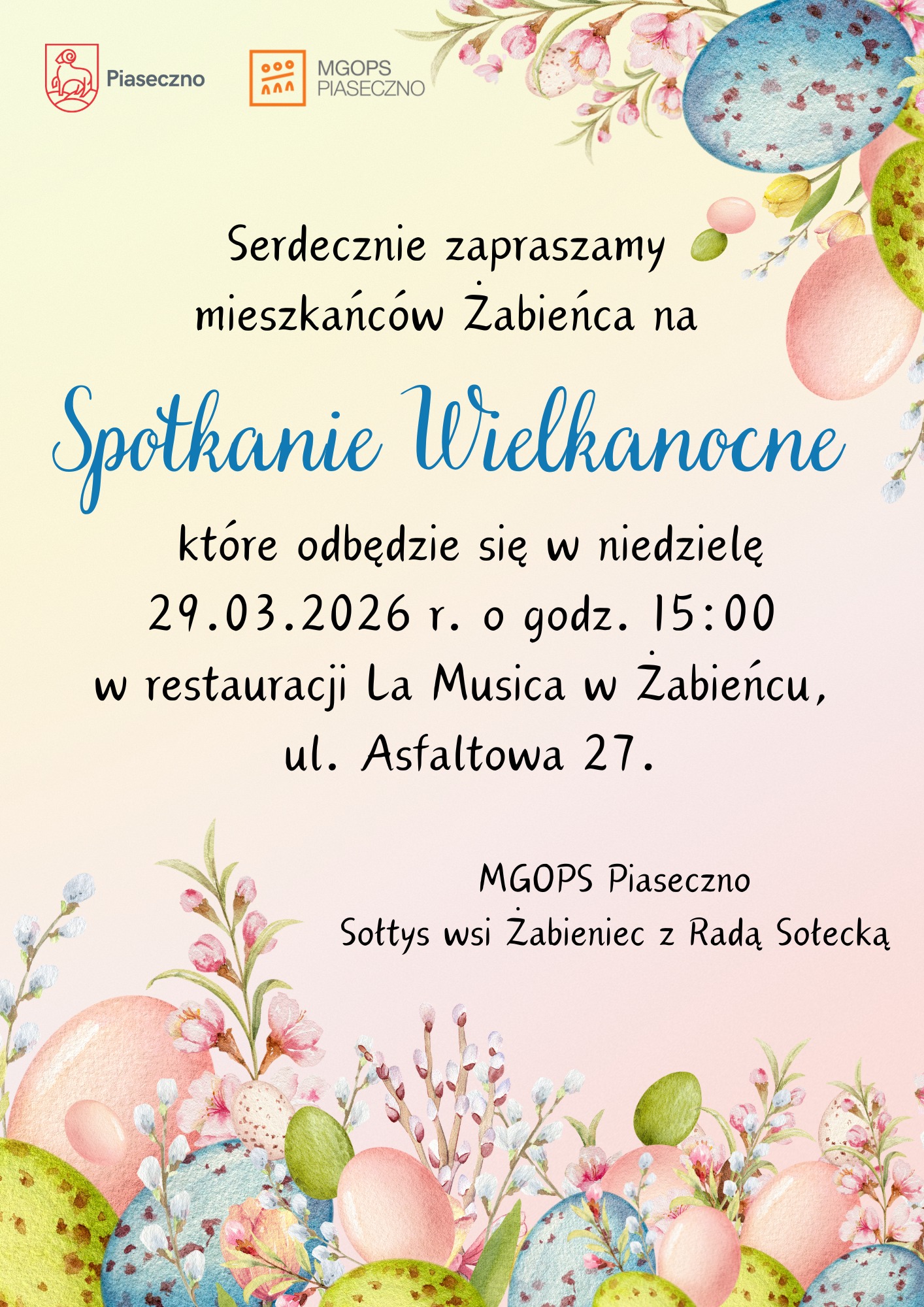 Wielkanocne spotkanie dla mieszkańców Żabieńca