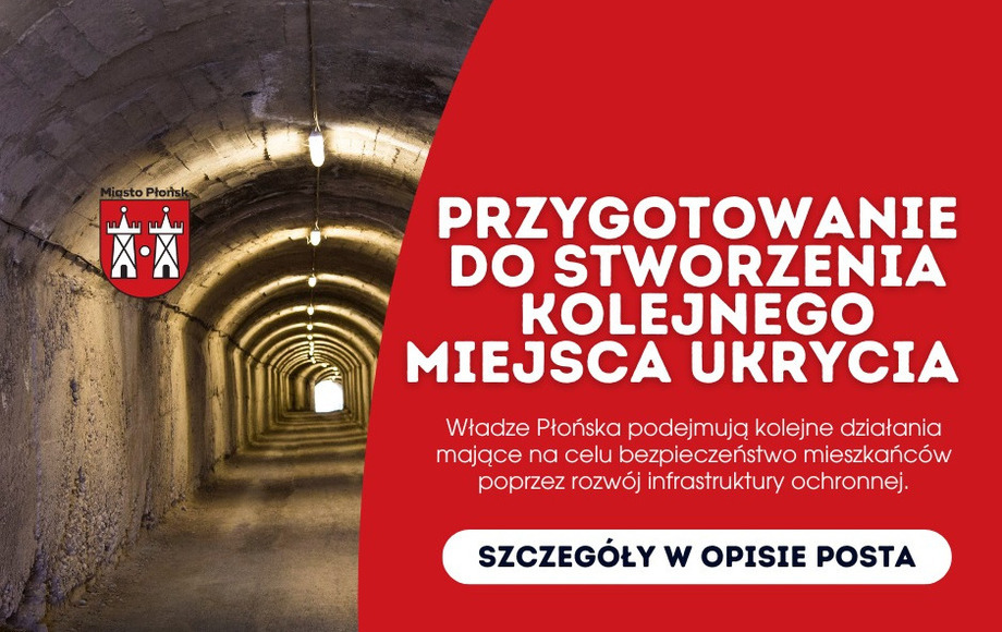 Władze Płońska podejmują kolejne kroki mające na celu bezpieczeństwo mieszkańców poprzez rozwój infrastruktury ochronnej