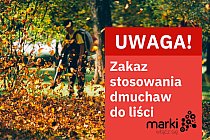 Zakaz stosowania dmuchaw do liści