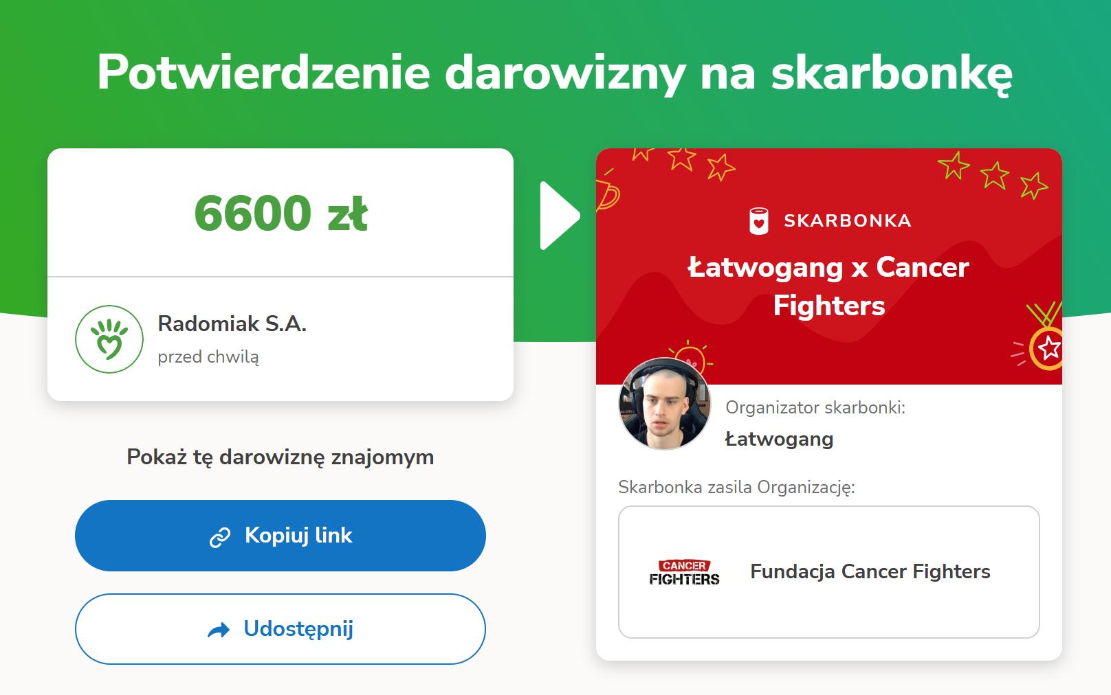 Finał aukcji koszulki