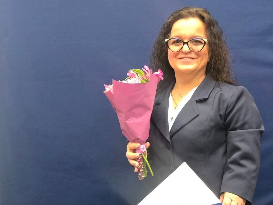 Nagroda dla Justyny Kozdryk na konferencji "100 lat sportu w Policji