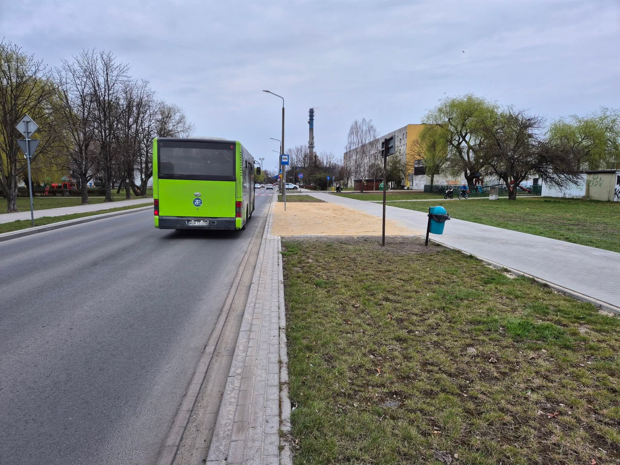 Nowy przystanek autobusowy na ul. kpt. Pałaca