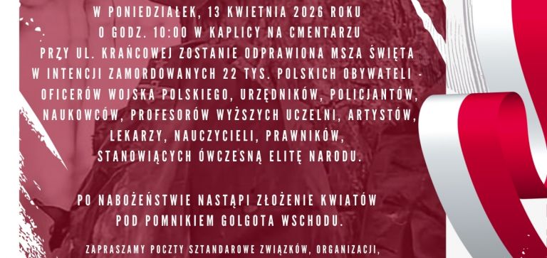 Obchody Dnia Pamięci Ofiar Zbrodni Katyńskiej w Ostrołęce