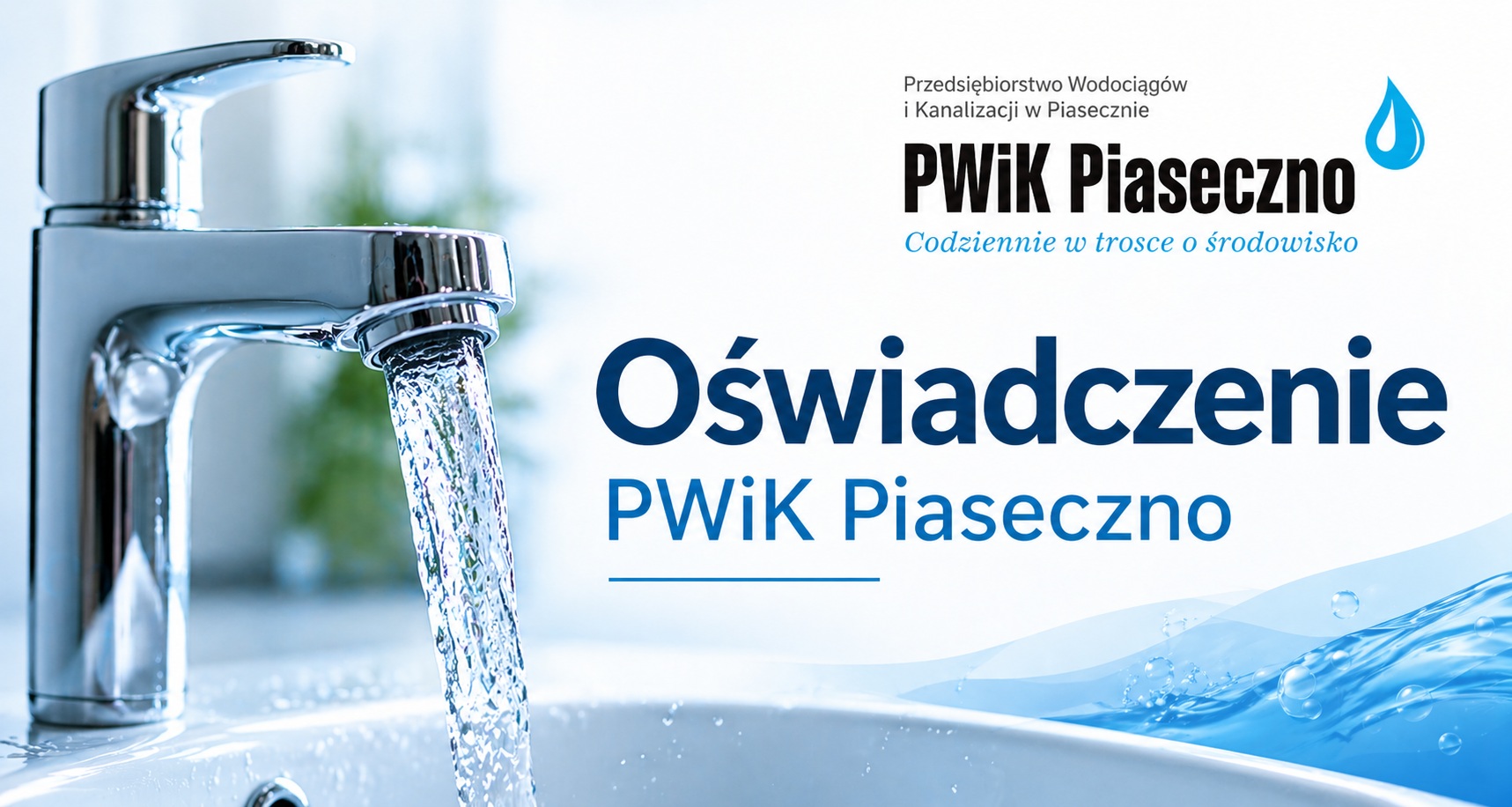 Oświadczenie Zarządu PWiK Piaseczno w sprawie ciśnienia wody w Józefosławiu i Julianowie
