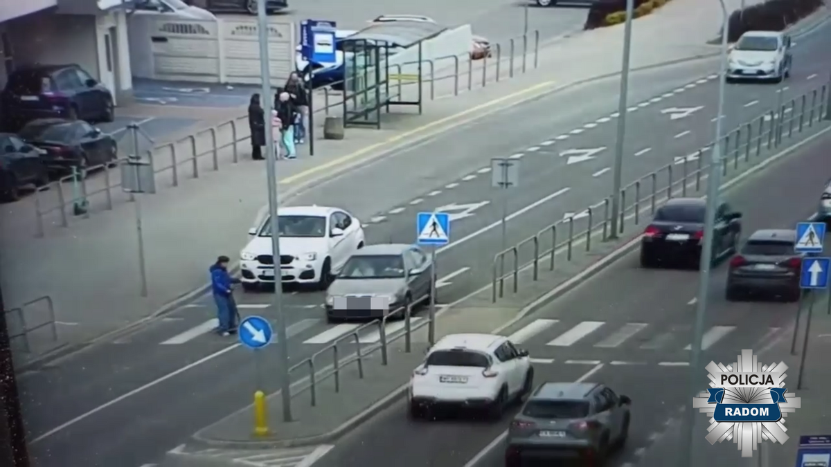 Policyjne działania NURD z użyciem drona dla poprawy bezpieczeństwa pieszych