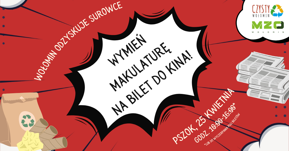 Wołomin odzyskuje surowce – bilet w zamian za makulaturę