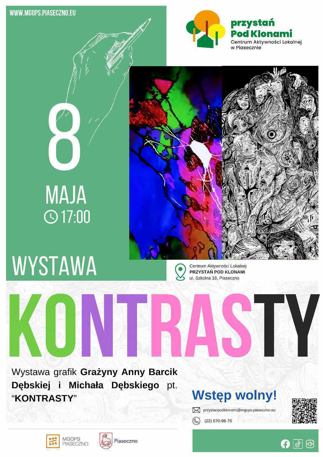 Wystawa "Kontrasty" w Przystani Pod Klonami w Piasecznie