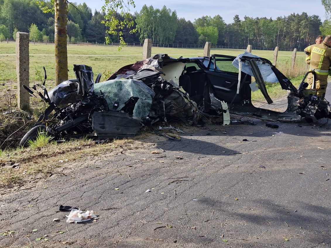 Kierowca BMW zmarł po zderzeniu z łosiem