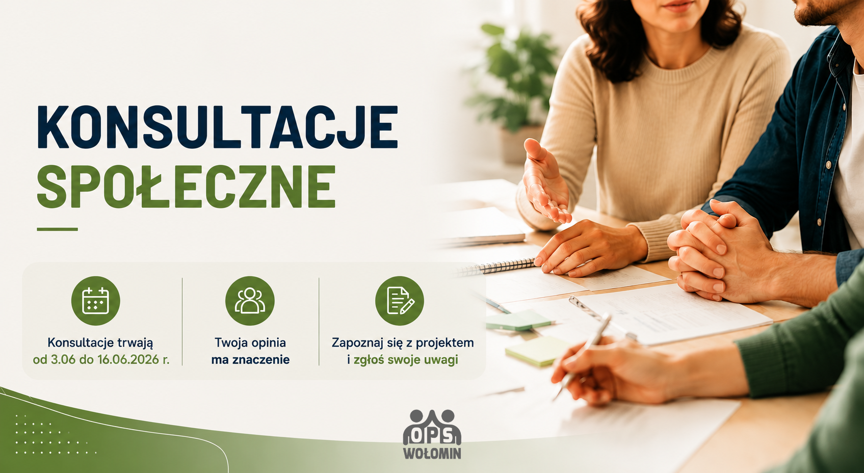 Konsultacje społeczne dotyczące Strategii Rozwiązywania Problemów Społecznych dla Gminy Wołomin na lata 2026-2032