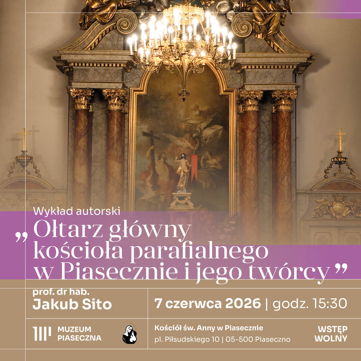 Ołtarz główny kościoła parafialnego w Piasecznie oraz jego twórcy
