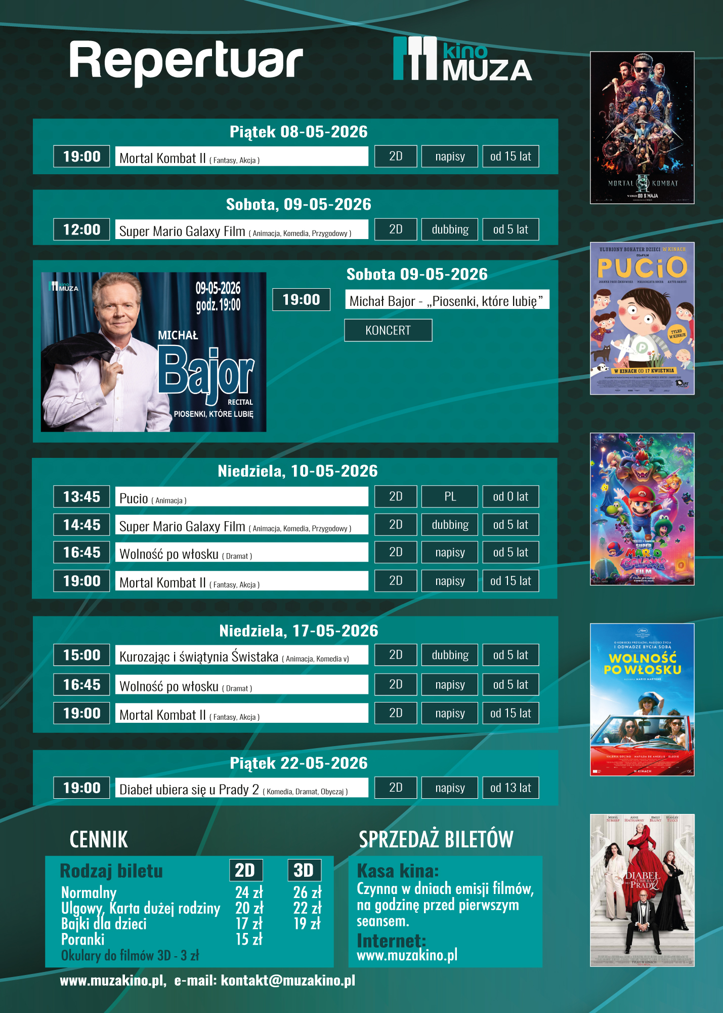 Program kina MUZA 08-22.05.2026