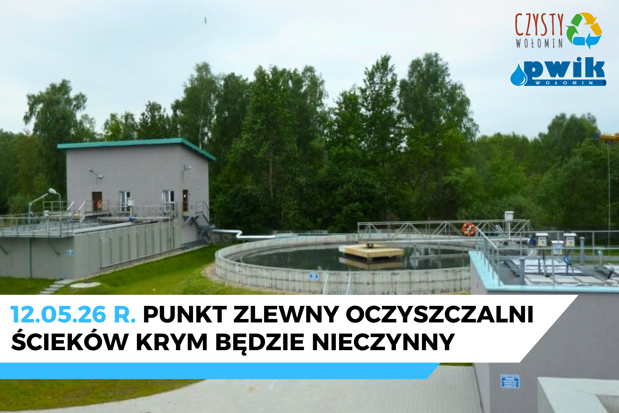 Punkt zlewny Oczyszczalni Ścieków Krym nieczynny – 12 maja 2026