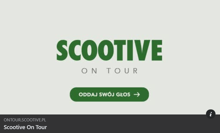 SCOOTIVE ON TOUR 2026! Głosowanie rozpoczęło się