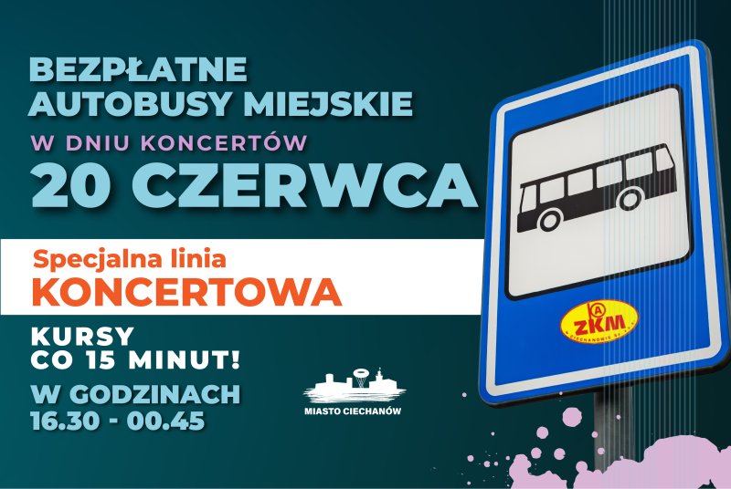 Darmowa komunikacja i specjalne autobusy koncertowe