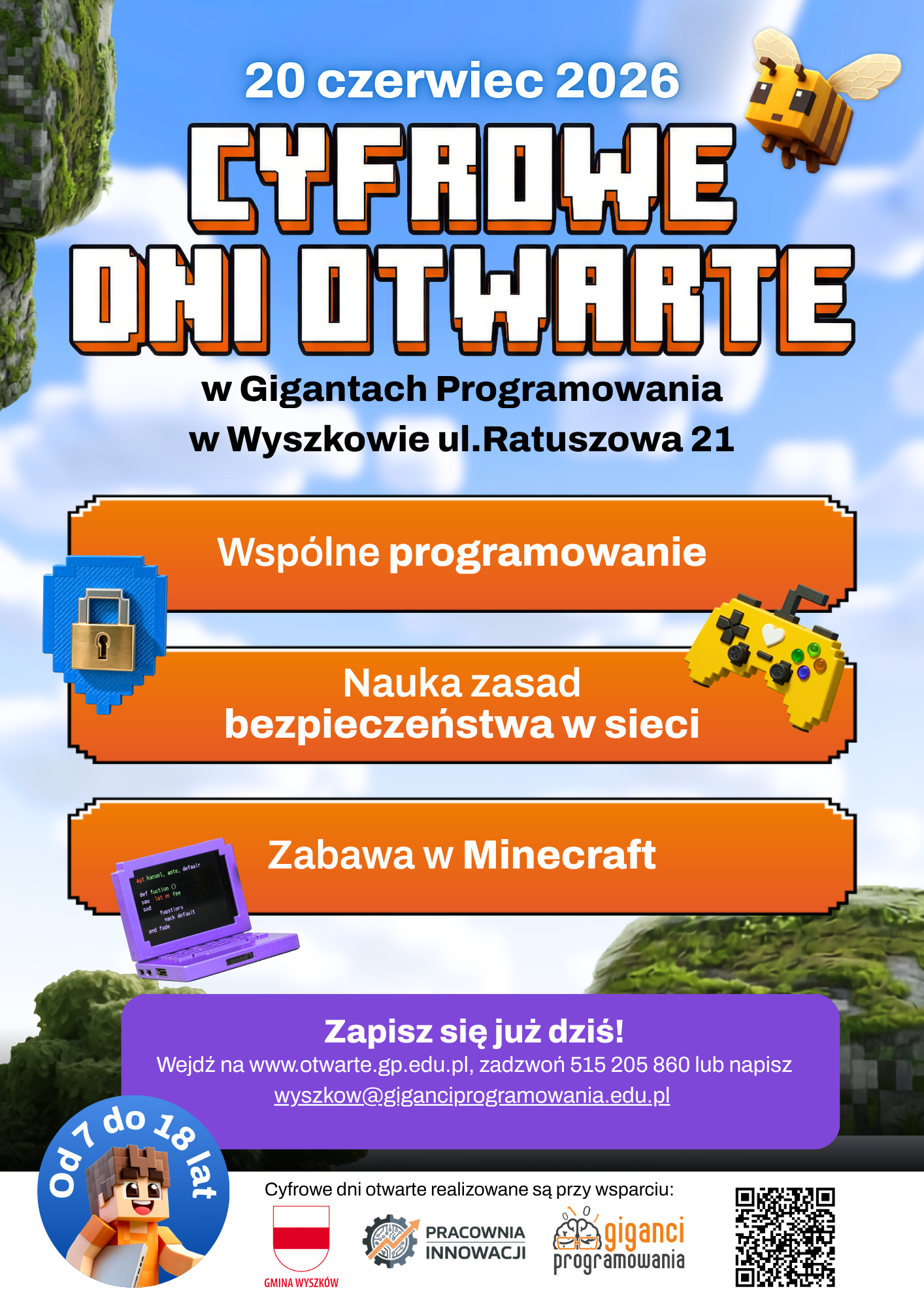Darmowe wydarzenie dla dzieci i młodzieży - CYFROWE DNI OTWARTE już 20.06.2026!