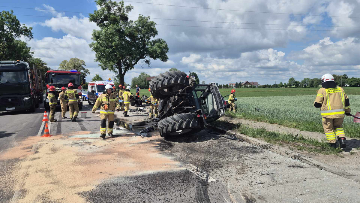 Kolizja dwóch pojazdów. Kierowca ciągnika rolniczego z 3 promilami i dożywotnim zakazem