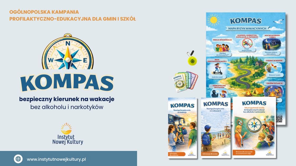 KOMPAS - bezpieczny kierunek na wakacje bez alkoholu i narkotyków