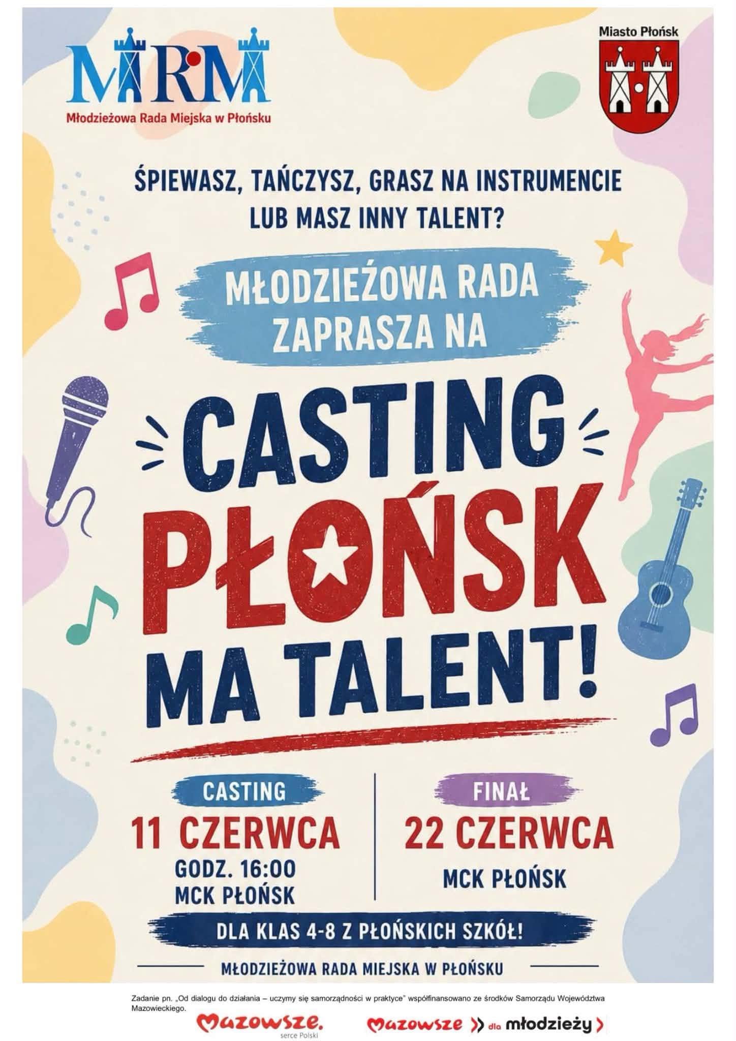 Płońsk ma talent! Młodzieżowa Rada Miejska zaprasza na casting uczniów