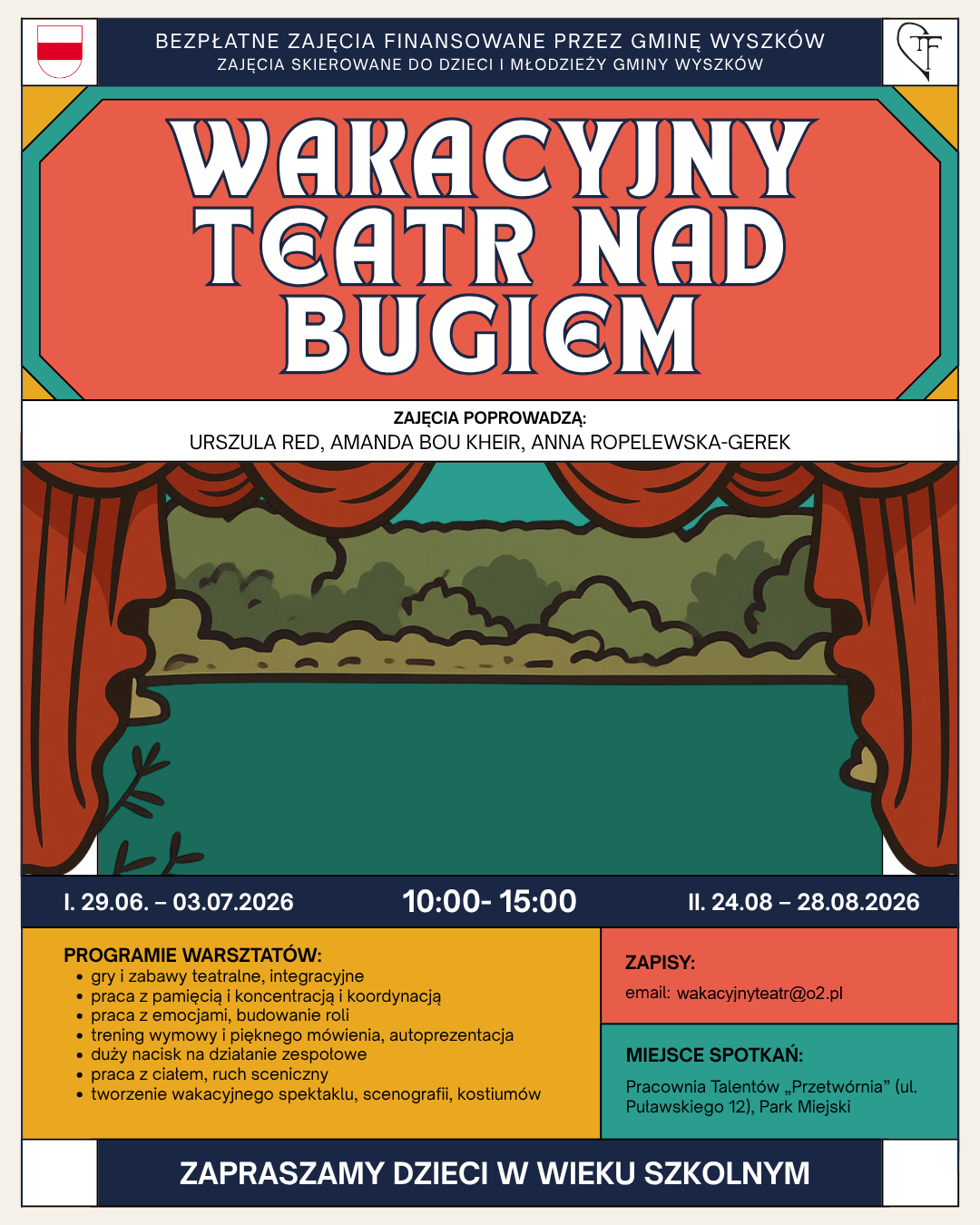 Wakacje z Teatrem Farsa – darmowe zajęcia dla dzieci z Gminy Wyszków