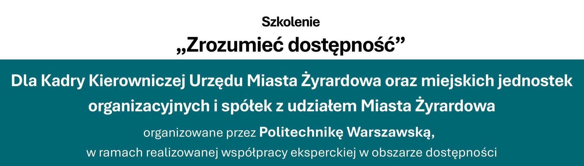 Zrozumieć dostępność" – szkolenia dla pracowników jednostek samorządu